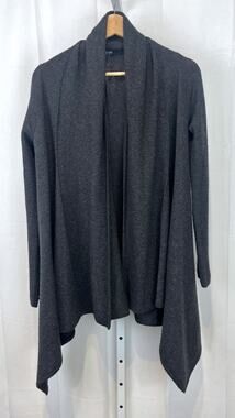 VINCE Draped Open Front Cardigan Tunic Sweater Wool Cashmere Gray Size 2XS XXS